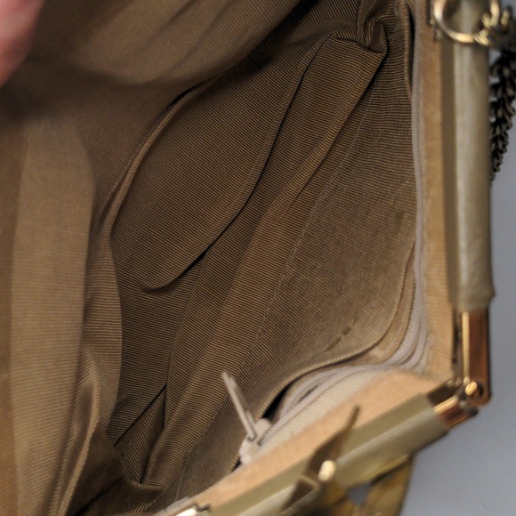 Vintage 60s Palizzio Genuine Snake Skin Purse Tan Crossbody Shoulder Bag - Picture 12 of 17